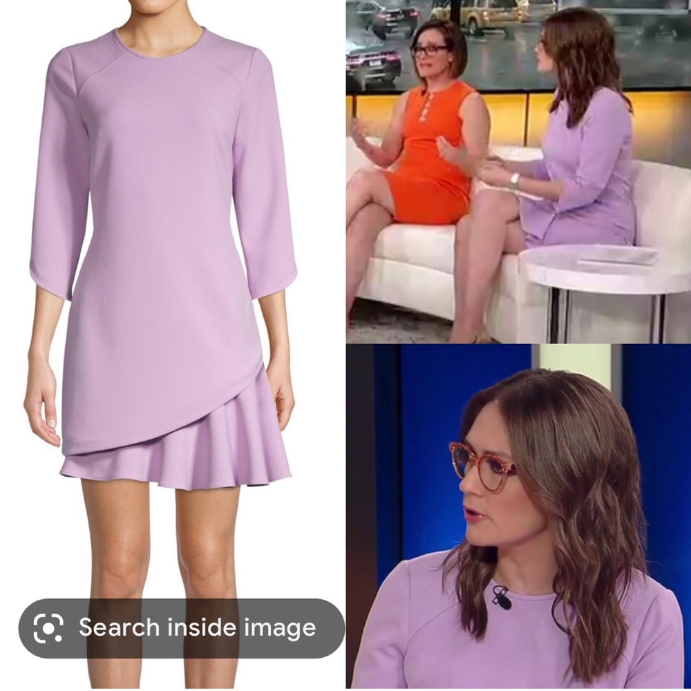 Shoshanna lavender draped mini dress